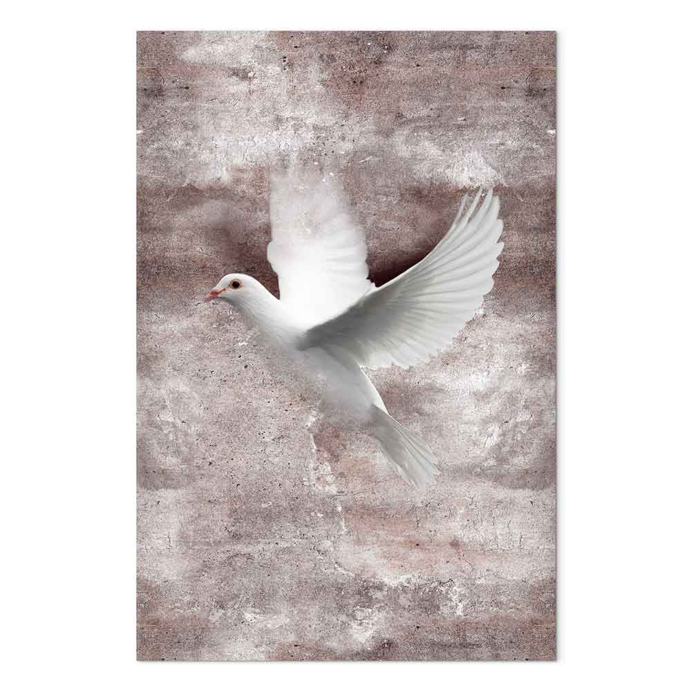 Birds in Flight Romantic Vertical Canvas Print