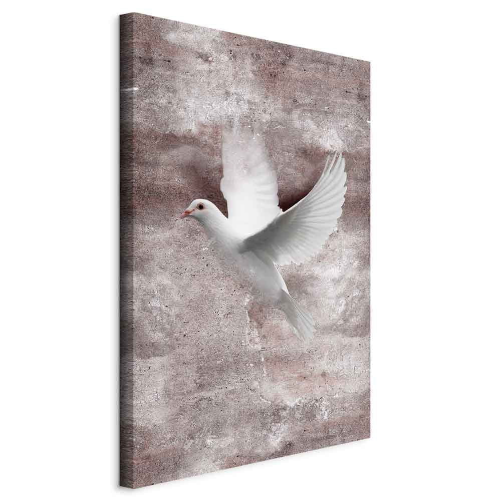 Birds in Flight Romantic Vertical Canvas Print
