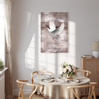 Birds in Flight Romantic Vertical Canvas Print