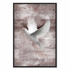 Birds in Flight Romantic Vertical Canvas Print