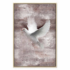 Birds in Flight Romantic Vertical Canvas Print