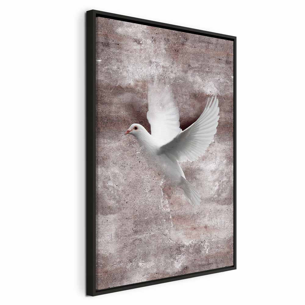 Birds in Flight Romantic Vertical Canvas Print