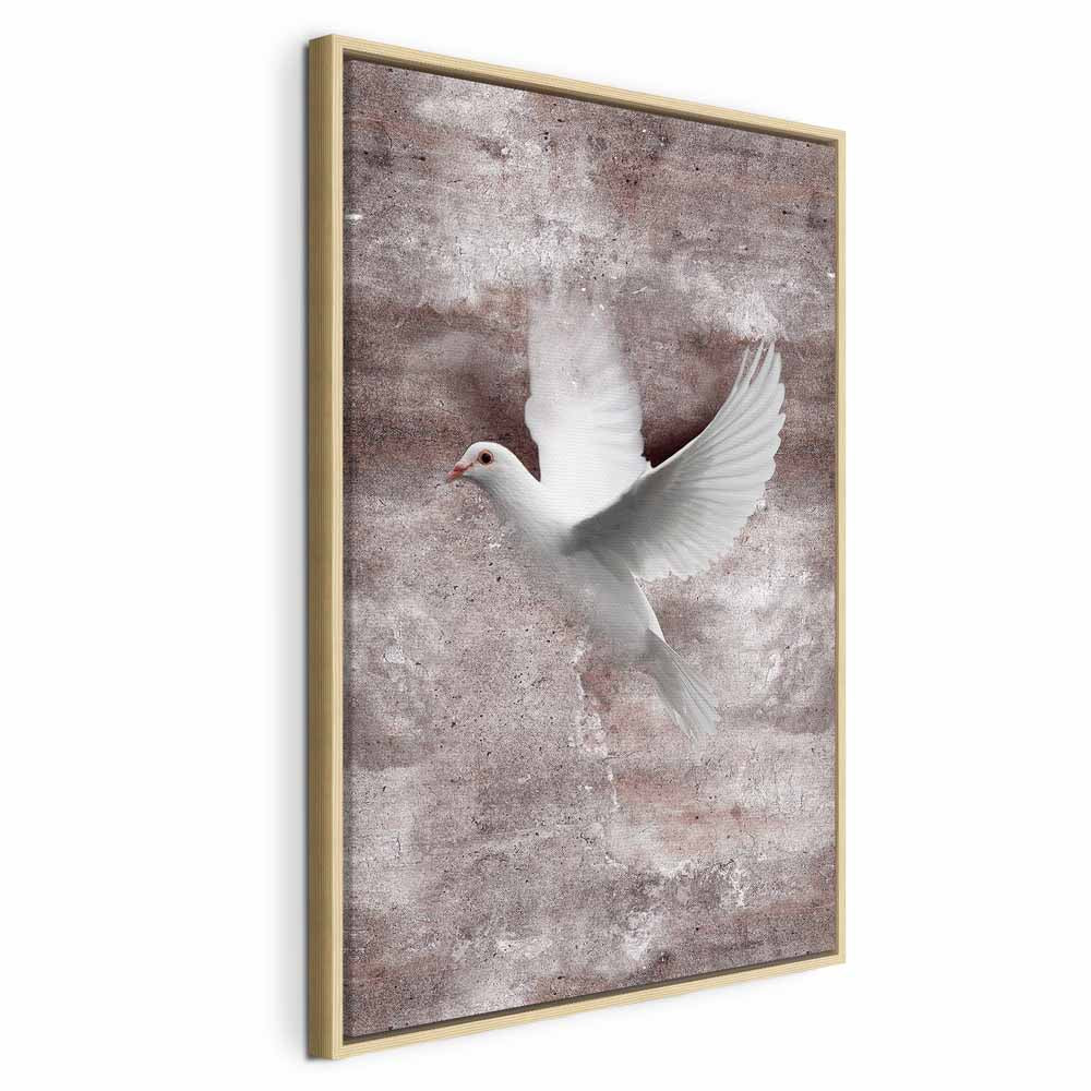 Birds in Flight Romantic Vertical Canvas Print