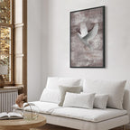 Birds in Flight Romantic Vertical Canvas Print