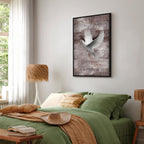 Birds in Flight Romantic Vertical Canvas Print