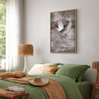 Birds in Flight Romantic Vertical Canvas Print