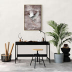 Birds in Flight Romantic Vertical Canvas Print