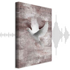 Birds in Flight Romantic Vertical Canvas Print