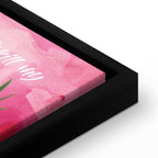 Flamingo Palm Tree Summer Quote Canvas Print