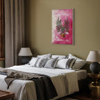 Flamingo Palm Tree Summer Quote Canvas Print