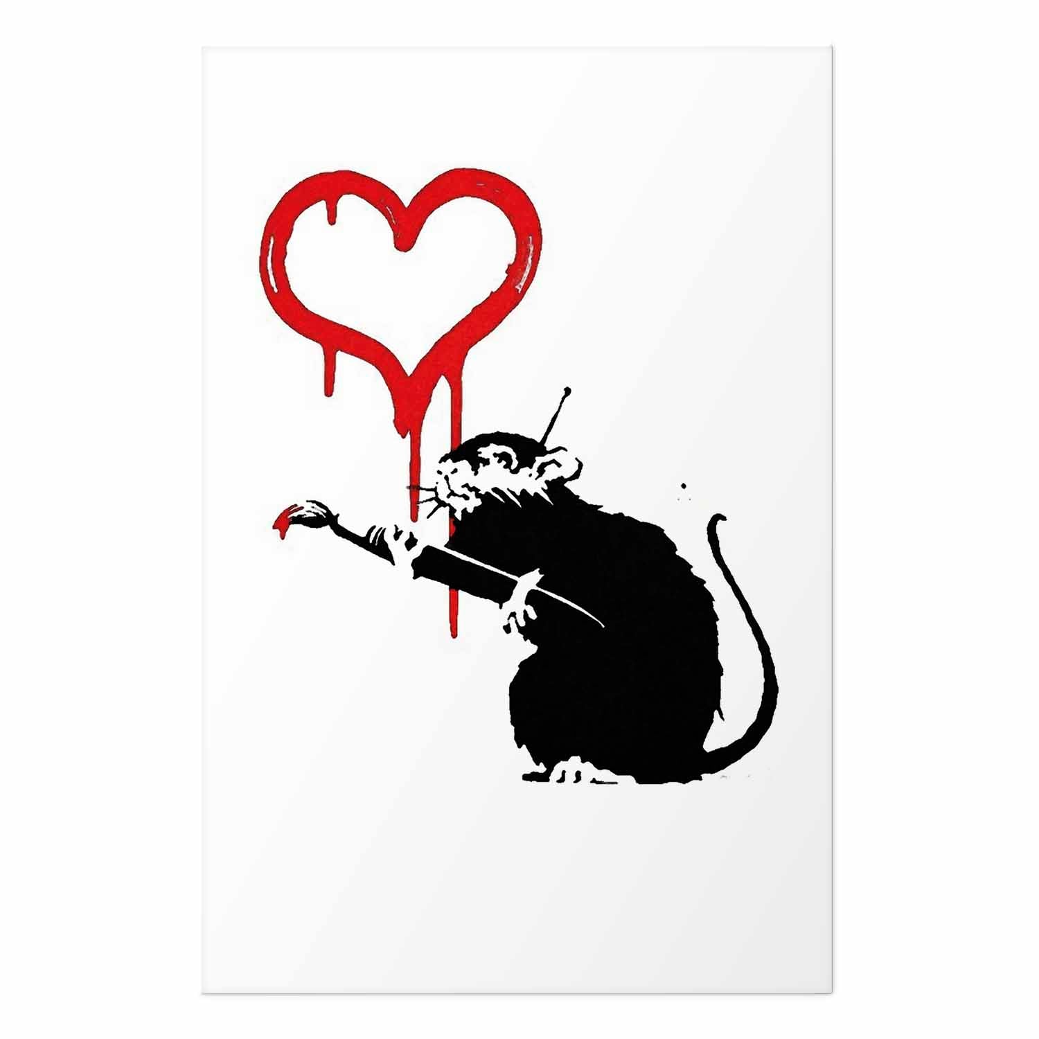 Love Rat Graffiti Street Art Poster