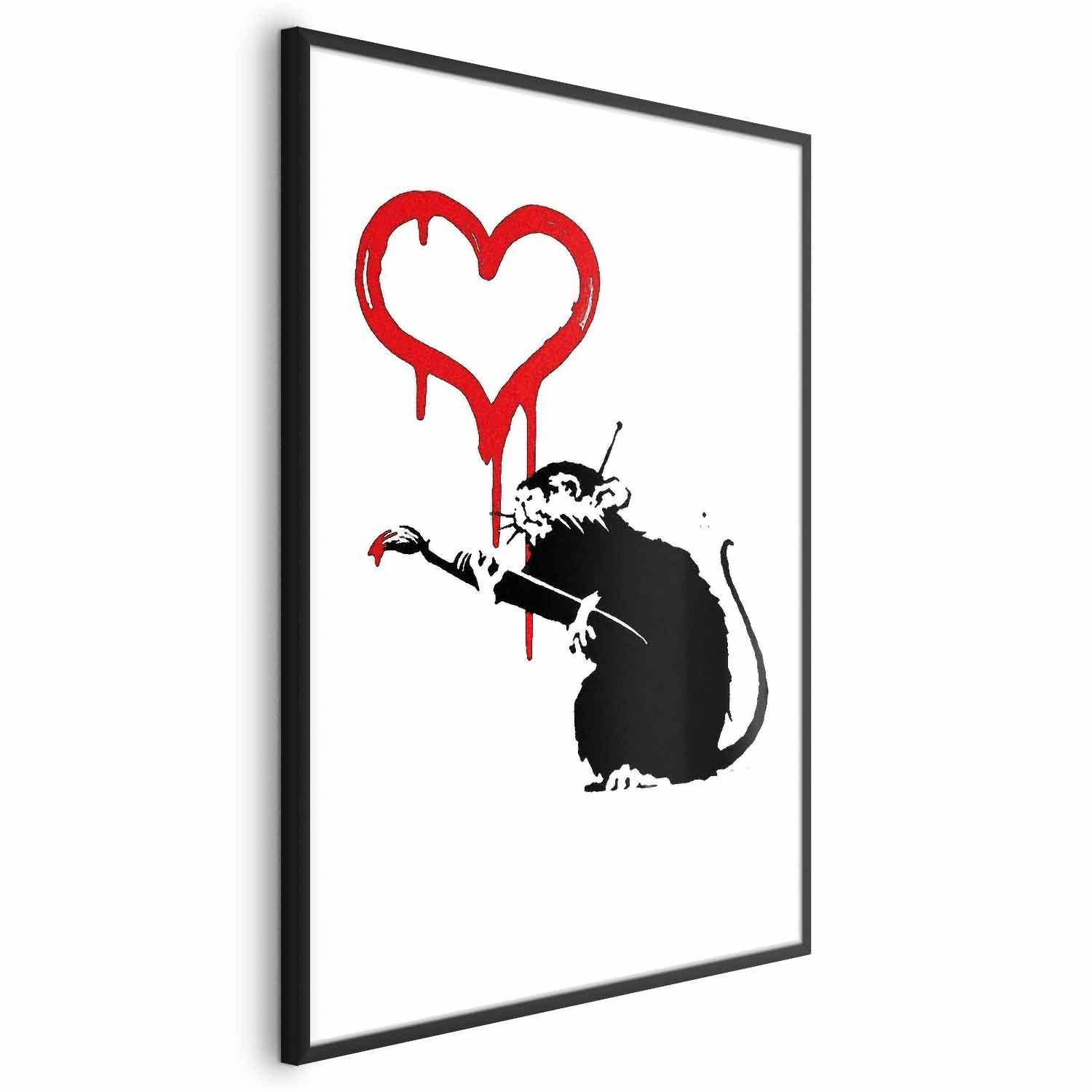 Love Rat Graffiti Street Art Poster