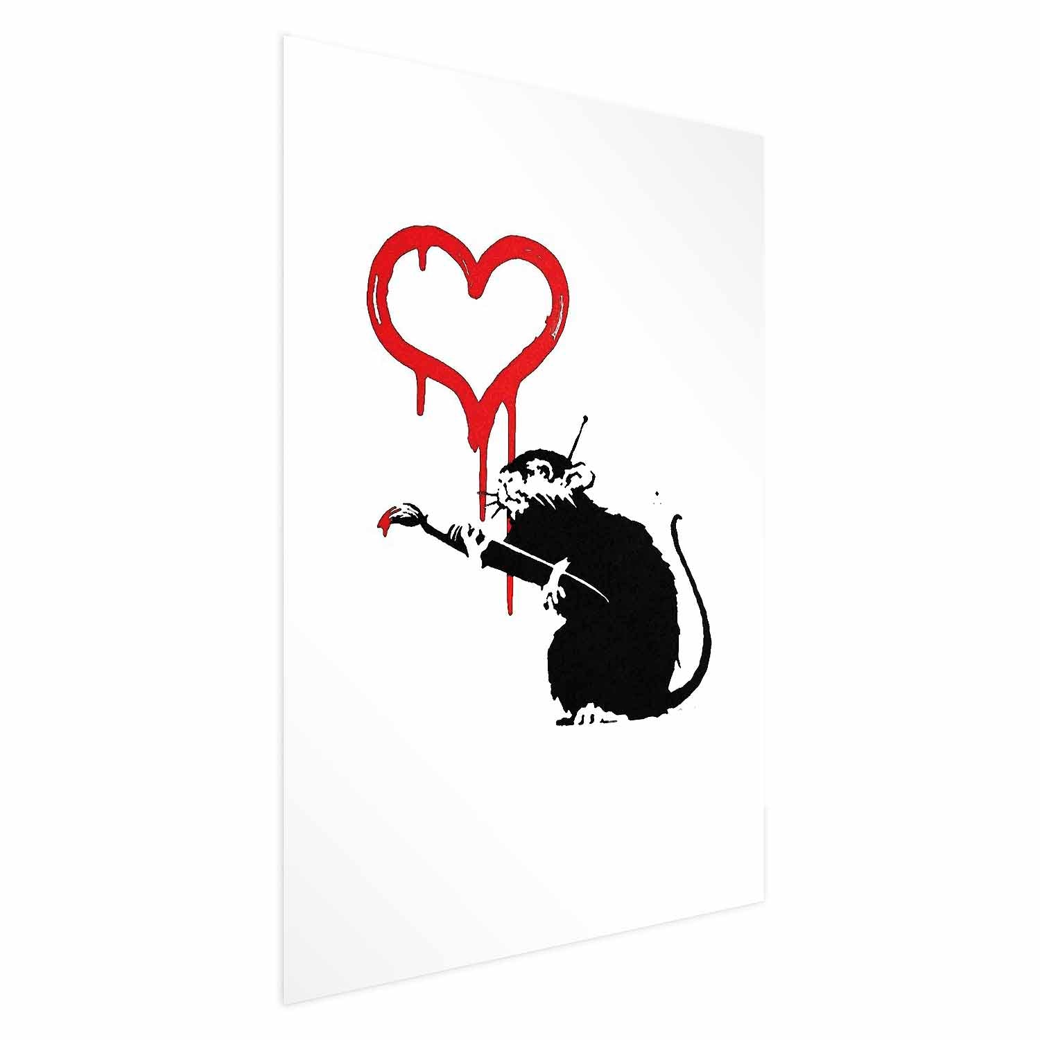Love Rat Graffiti Street Art Poster