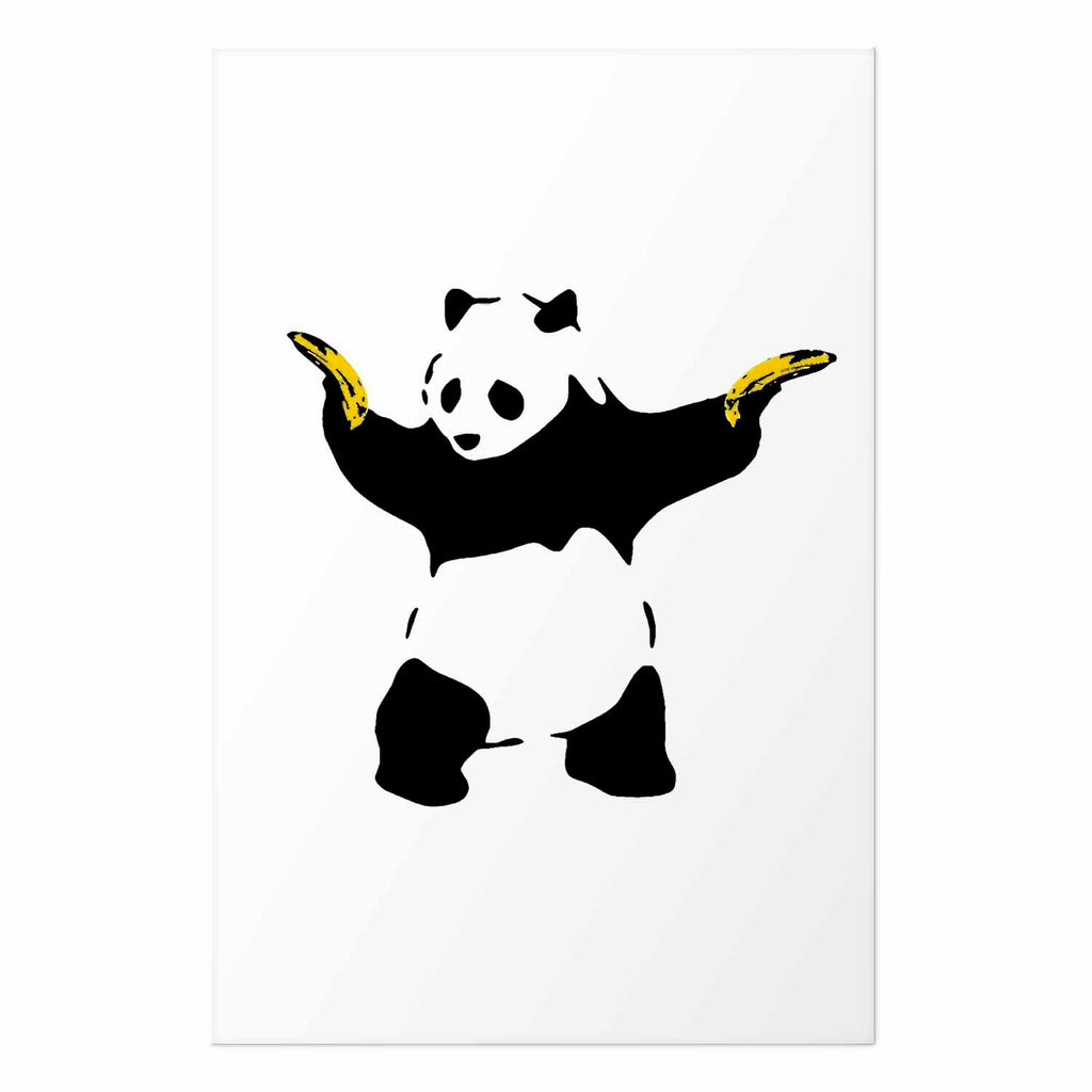 Graffiti Panda with Guns Street Art Poster