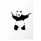 Graffiti Panda with Guns Street Art Poster