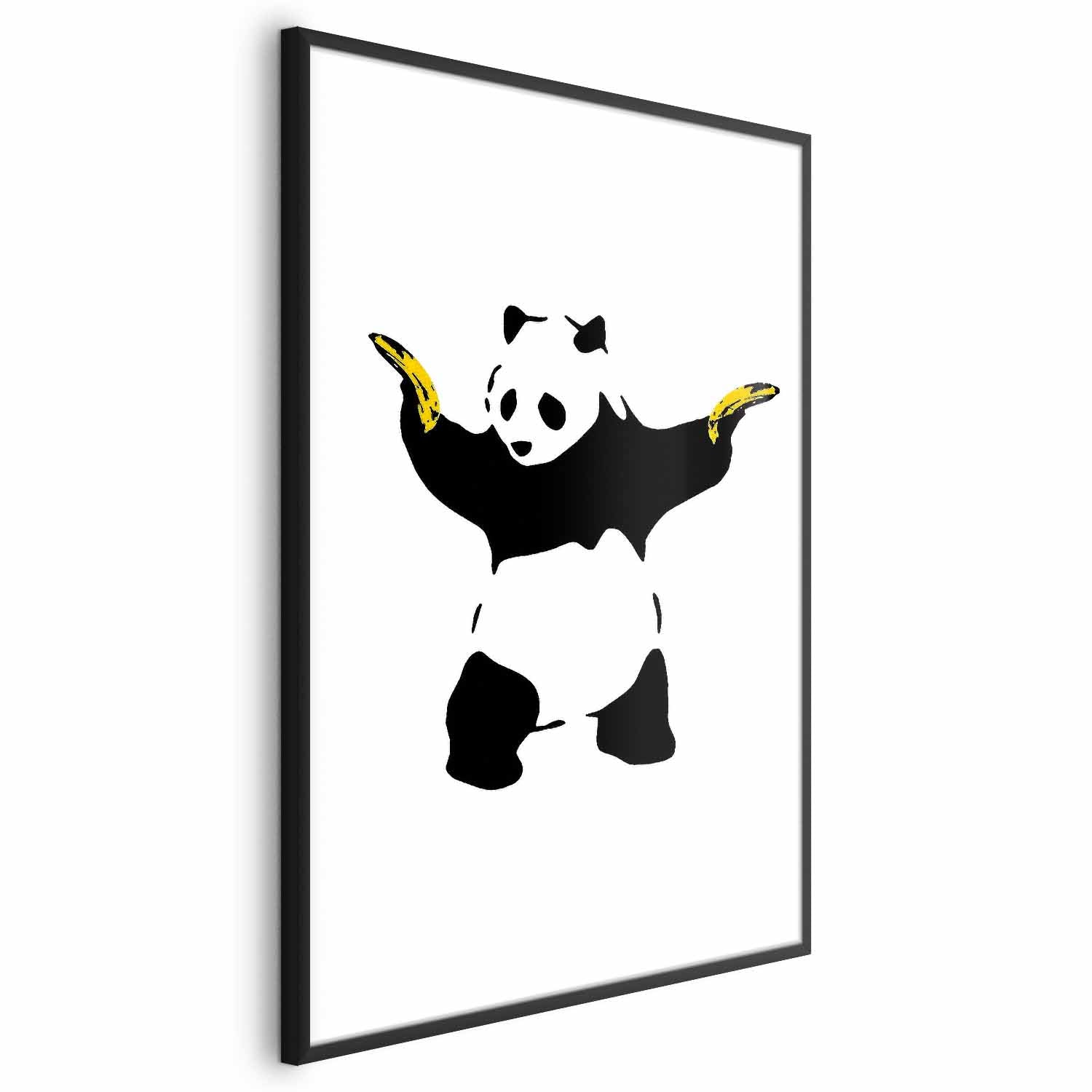 Graffiti Panda with Guns Street Art Poster
