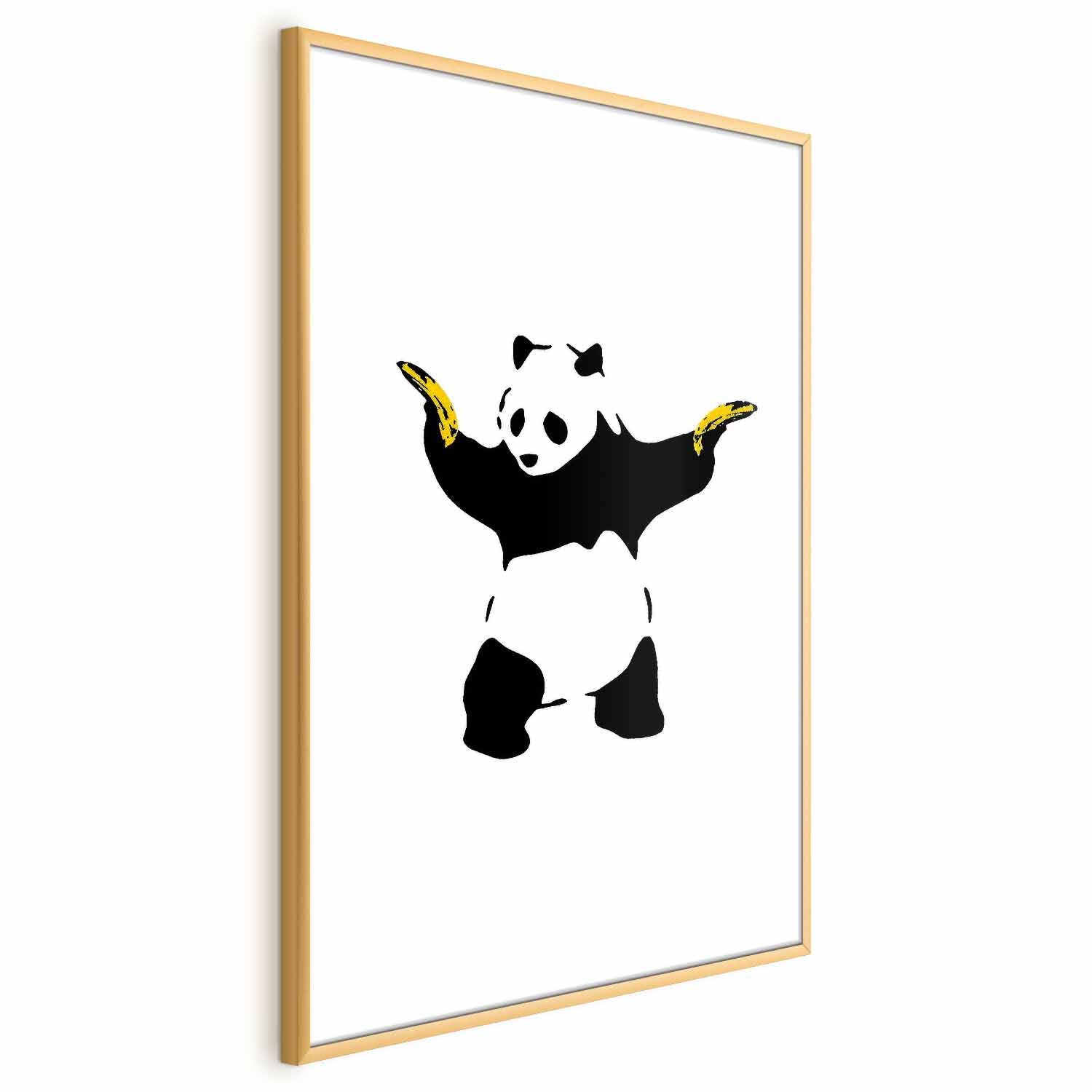 Graffiti Panda with Guns Street Art Poster