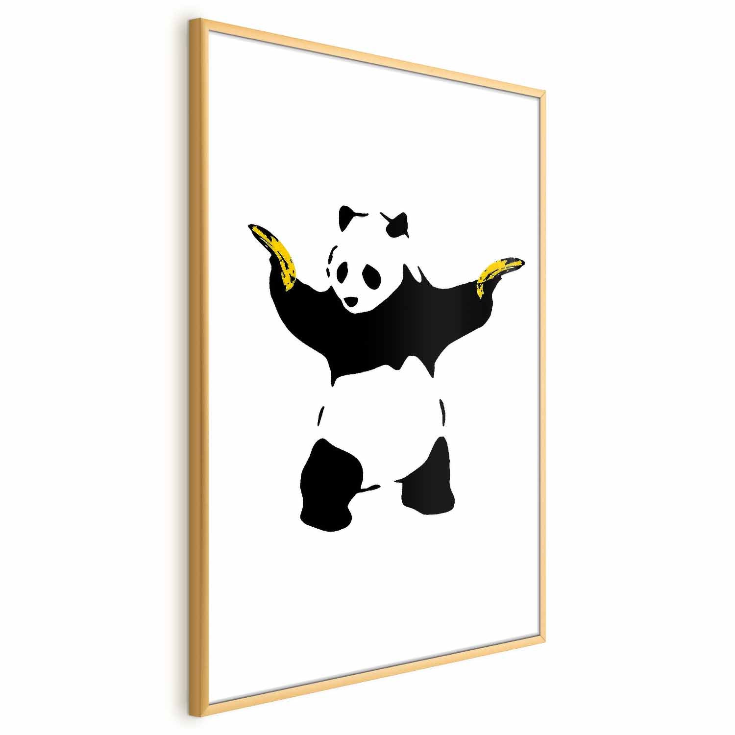 Graffiti Panda with Guns Street Art Poster
