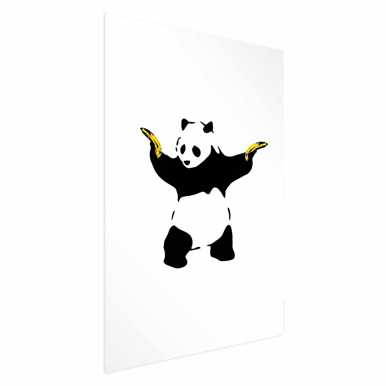 Graffiti Panda with Guns Street Art Poster