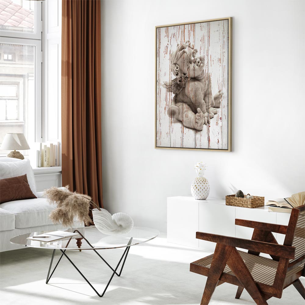 Pensive Cupid Mythology Canvas Print