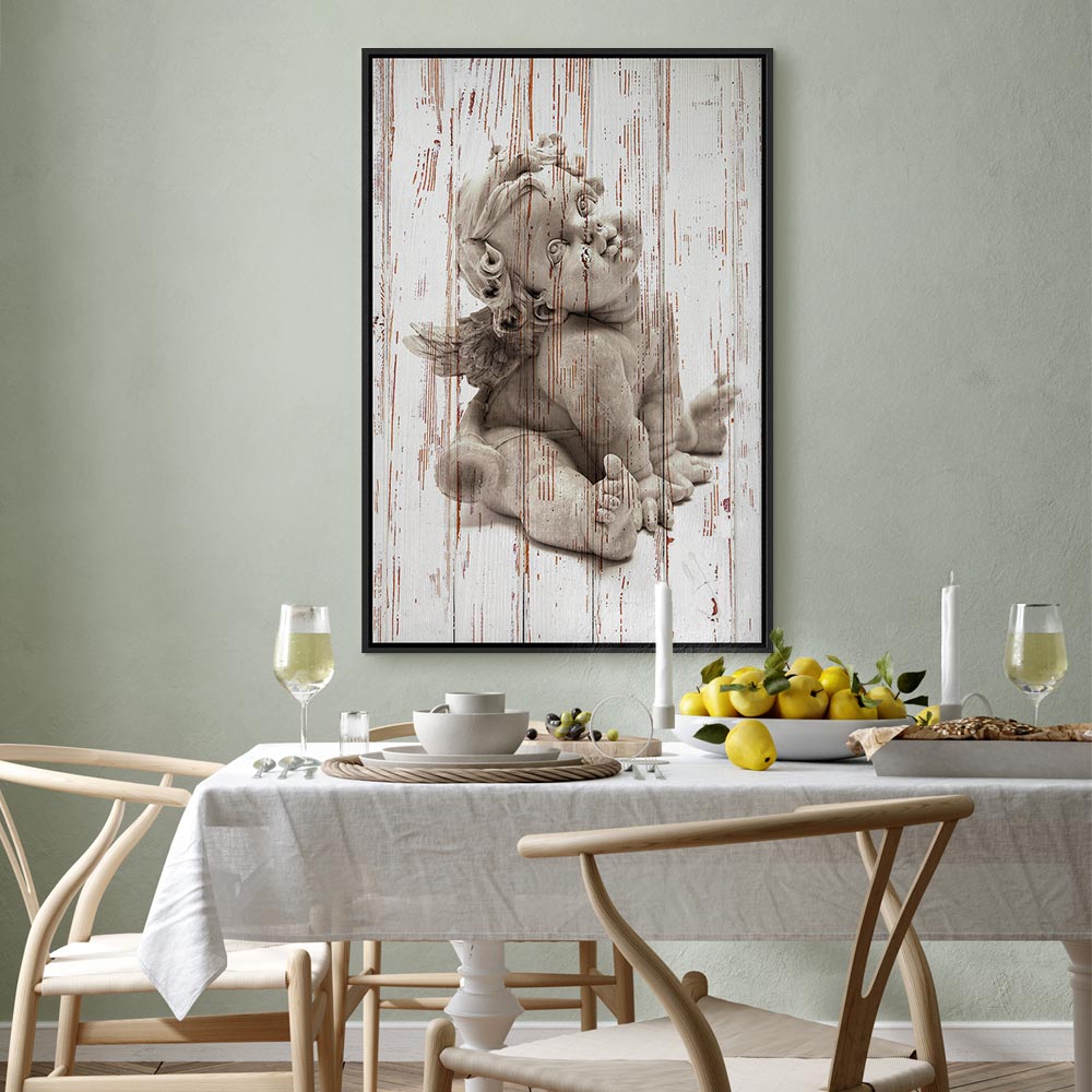 Pensive Cupid Mythology Canvas Print