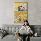 Cat Love Quote Textured Poster