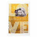Cat Love Quote Textured Poster