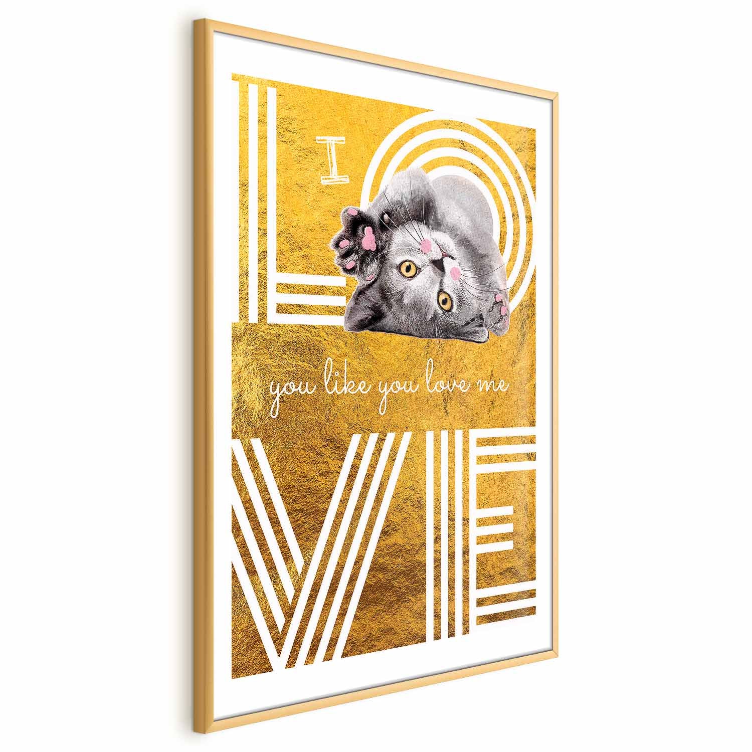 Cat Love Quote Textured Poster