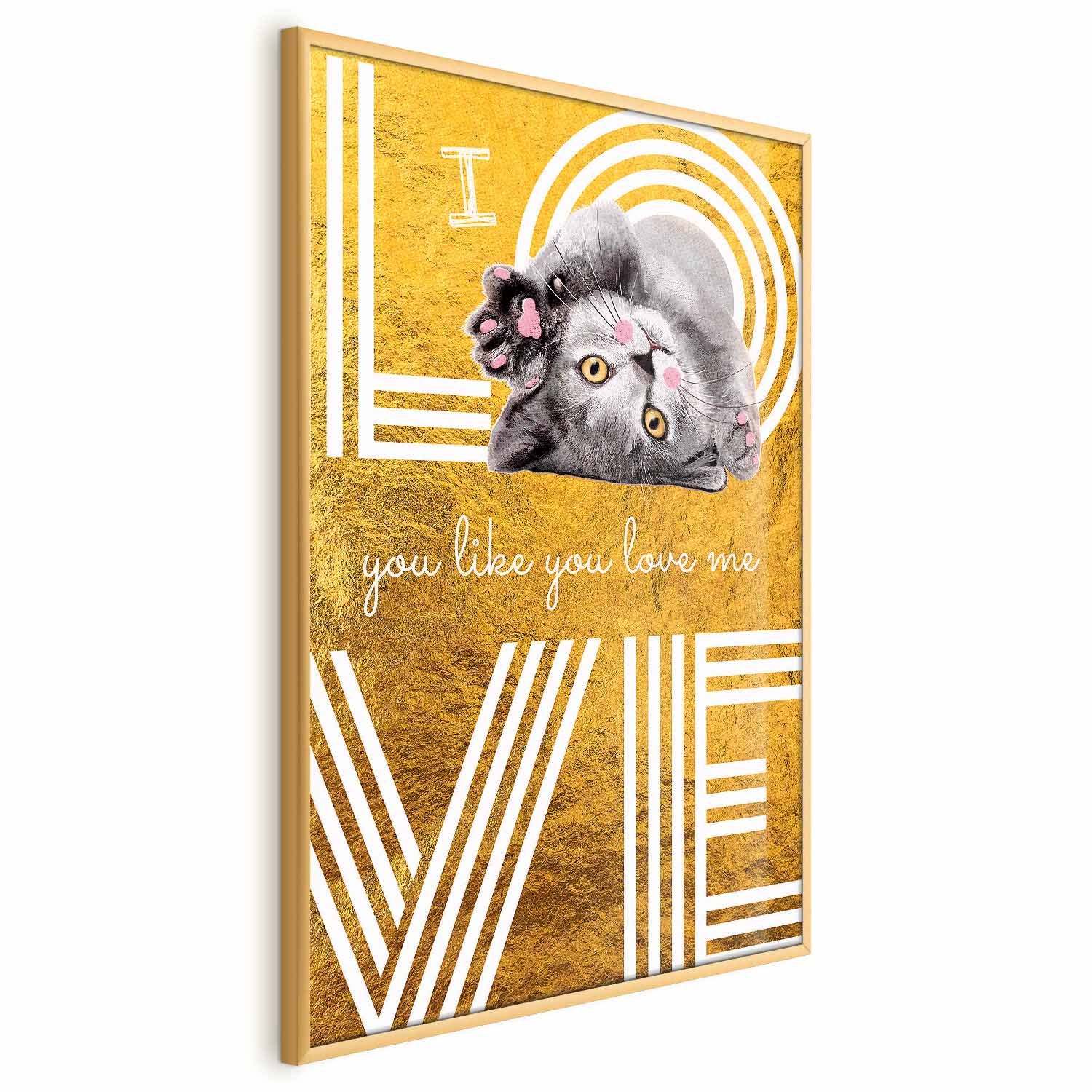 Cat Love Quote Textured Poster