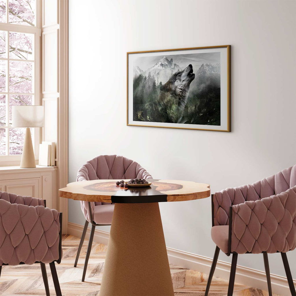 Howling Wolf Forest Poster