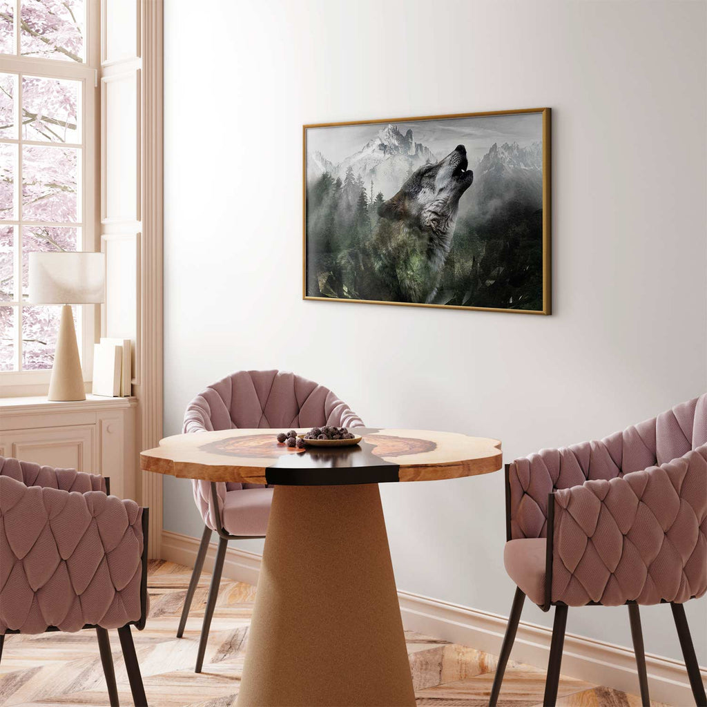 Howling Wolf Forest Poster