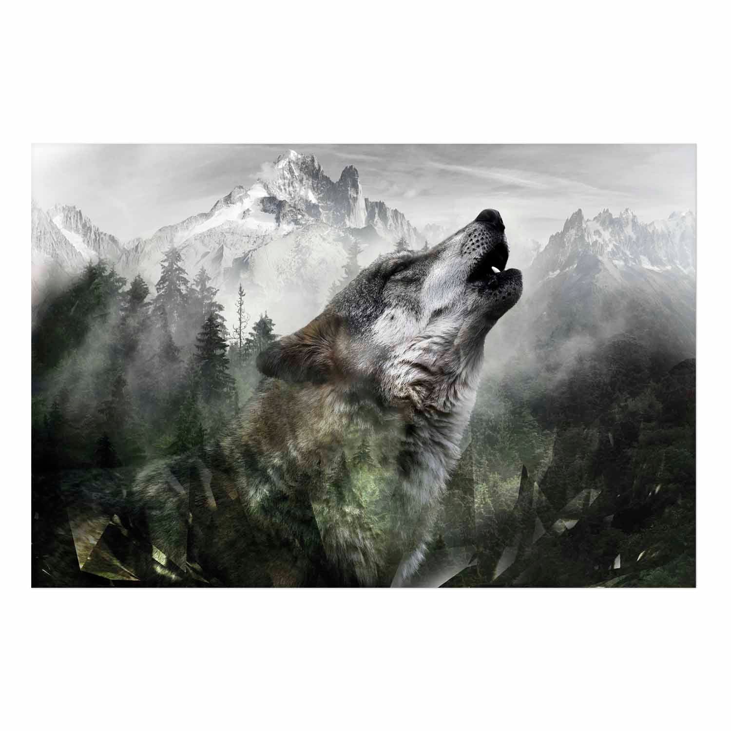 Howling Wolf Forest Poster