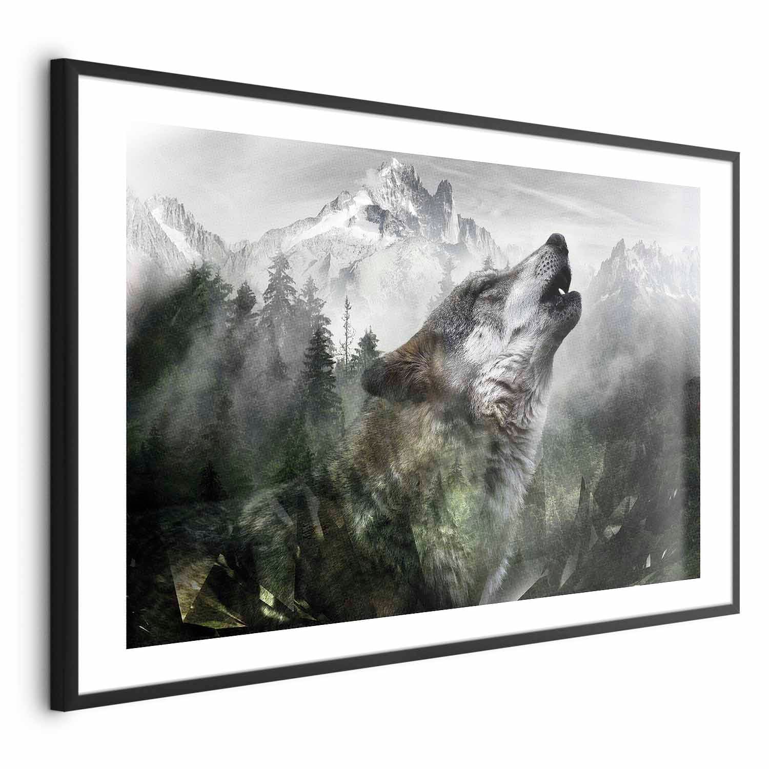 Howling Wolf Forest Poster