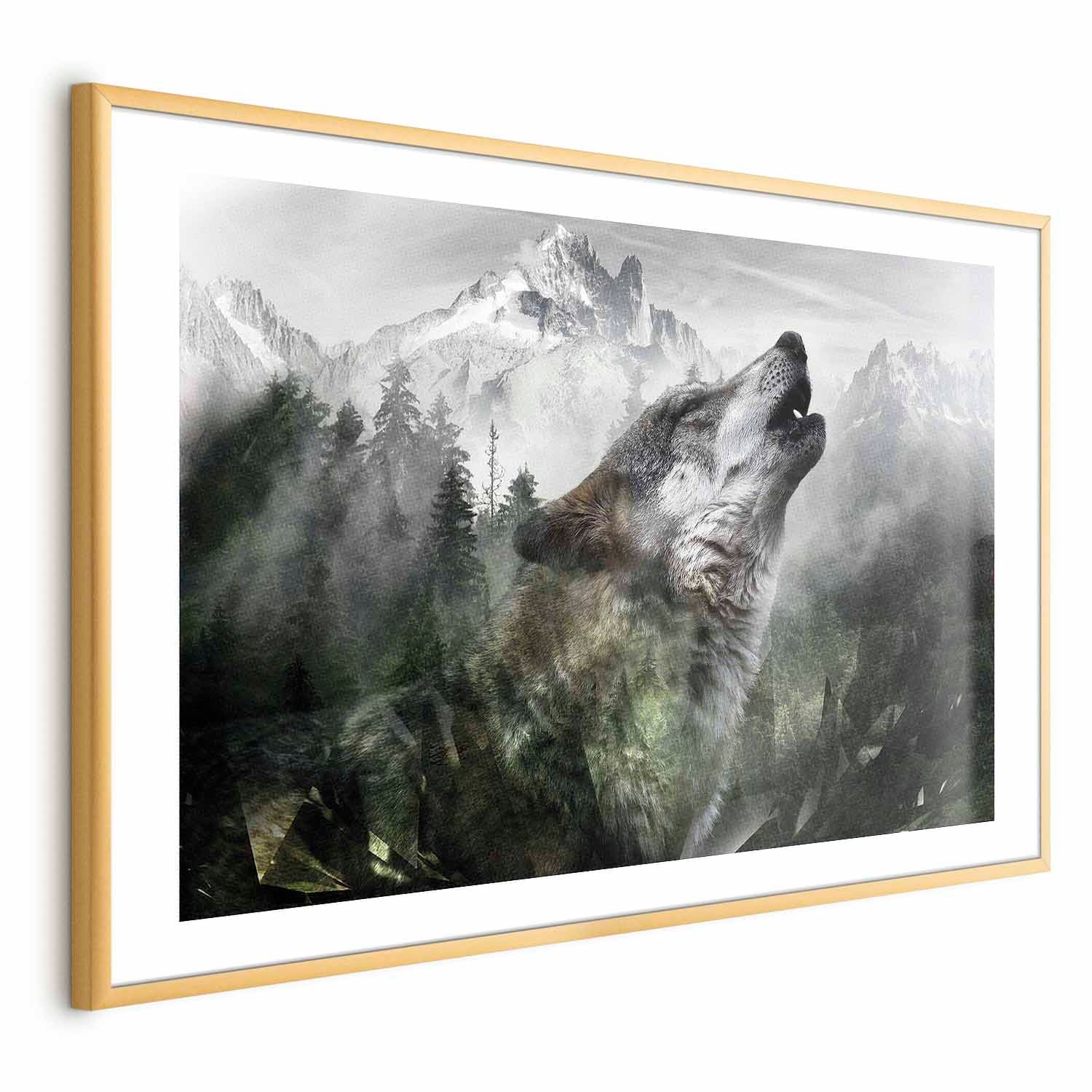 Howling Wolf Forest Poster