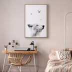 Wolf and Butterfly Dream Animals Canvas Print