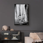 Dog in Forest Romantic Canvas Print