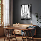 Dog in Forest Romantic Canvas Print