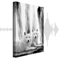 Dog in Forest Romantic Canvas Print