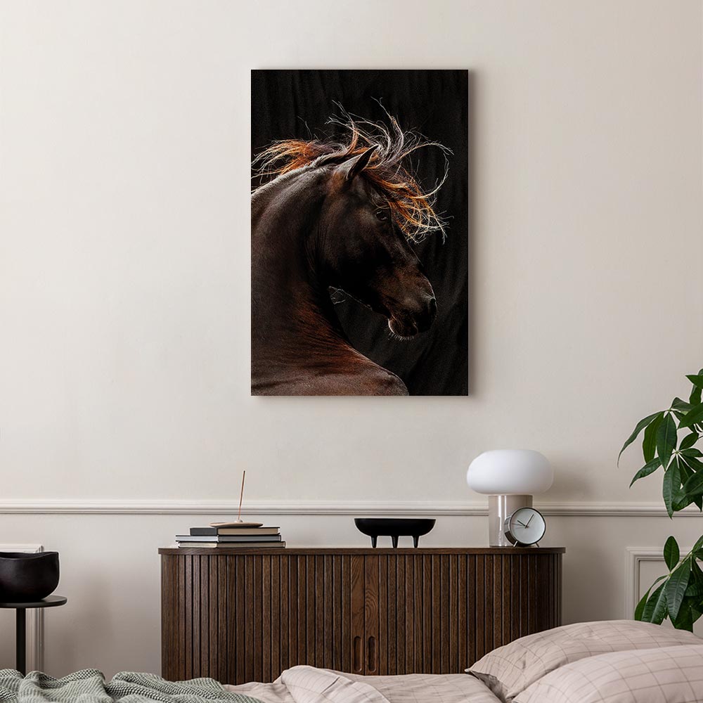 Fiery Wind Horse Nature Canvas Print