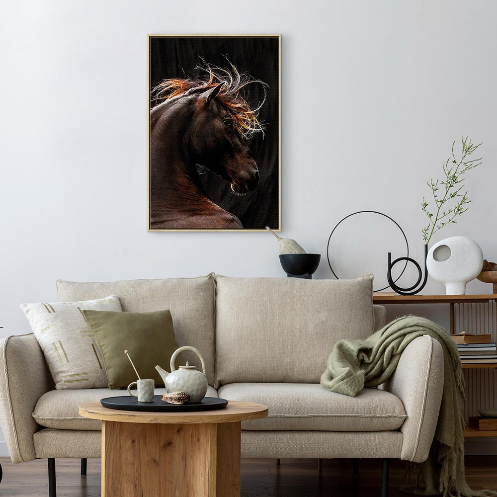 Fiery Wind Horse Nature Canvas Print