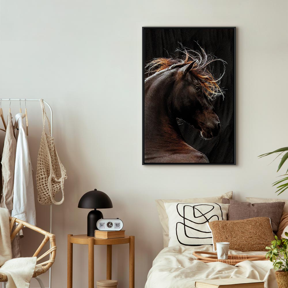 Fiery Wind Horse Nature Canvas Print