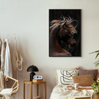 Fiery Wind Horse Nature Canvas Print