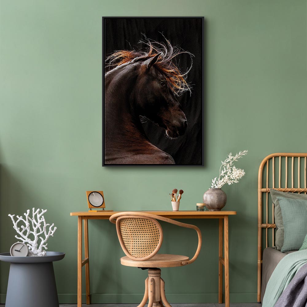Fiery Wind Horse Nature Canvas Print