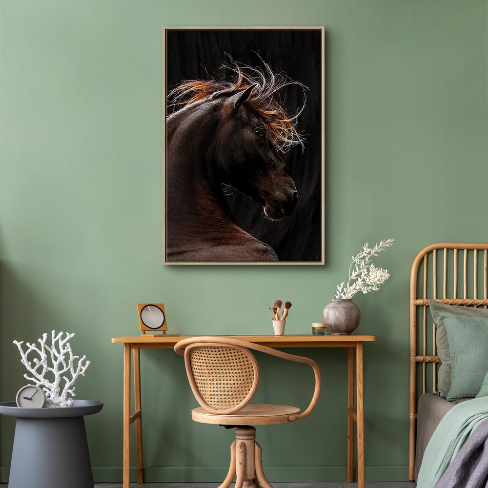 Fiery Wind Horse Nature Canvas Print