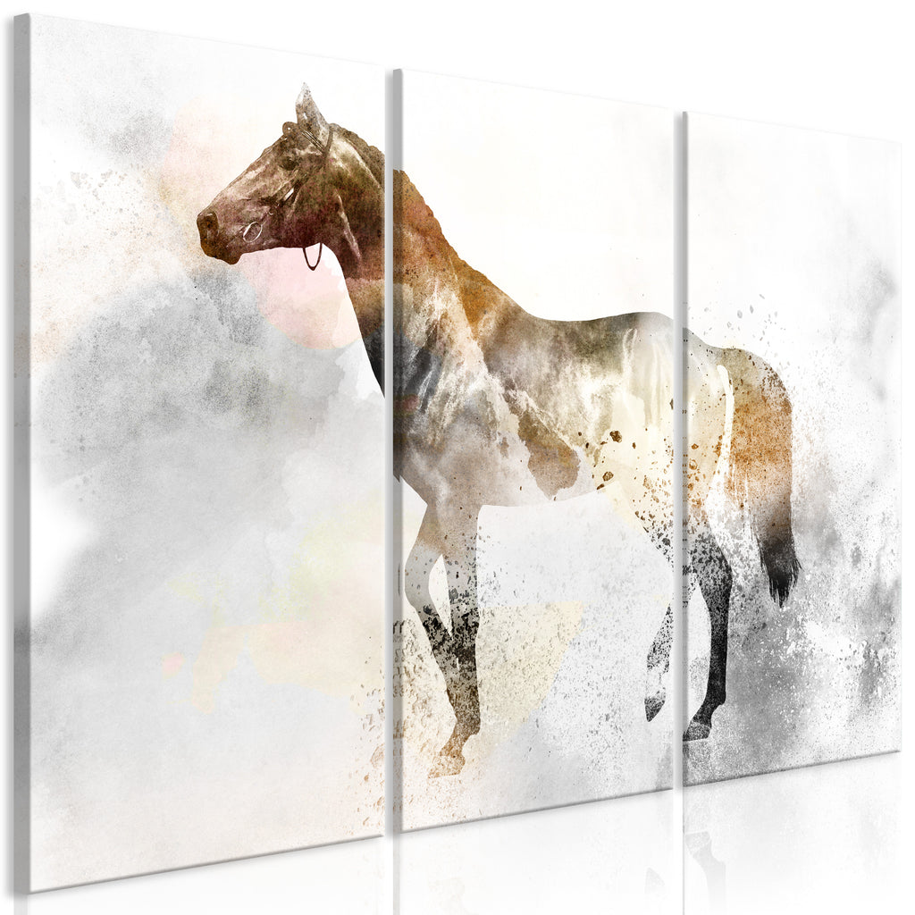 Canvas Print Fiery Steed 3 Parts