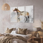 Fiery Horse Triptych Canvas Print