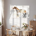 Fiery Horse Triptych Canvas Print