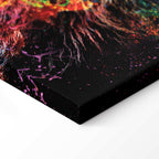 Colorful Crazy Lion Canvas Print