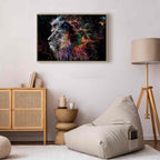 Colorful Crazy Lion Canvas Print