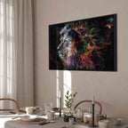 Colorful Crazy Lion Canvas Print